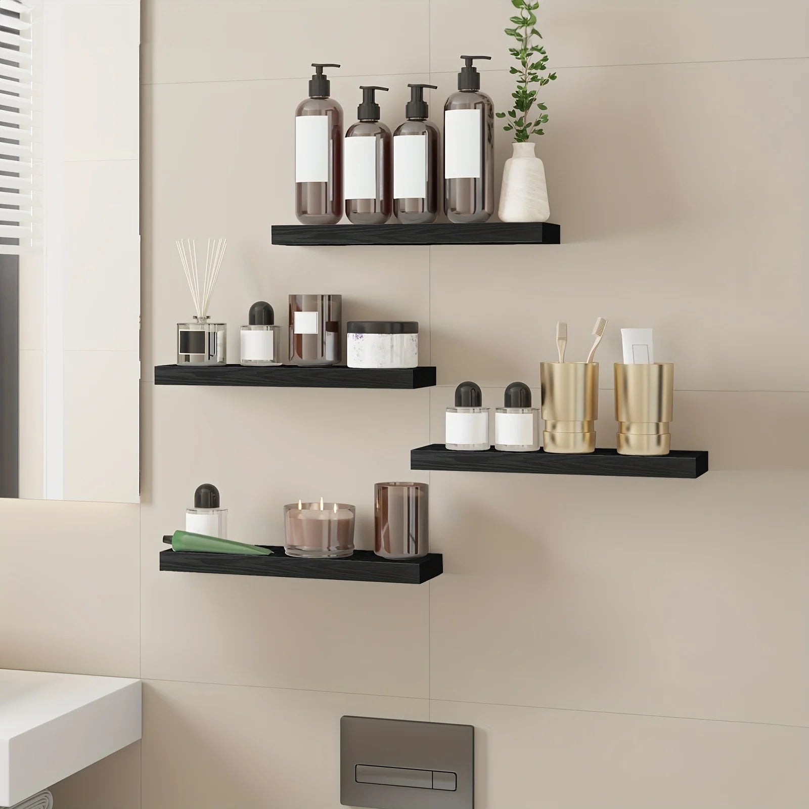 4/8pcs 15.8in Floating Shelves For Wall