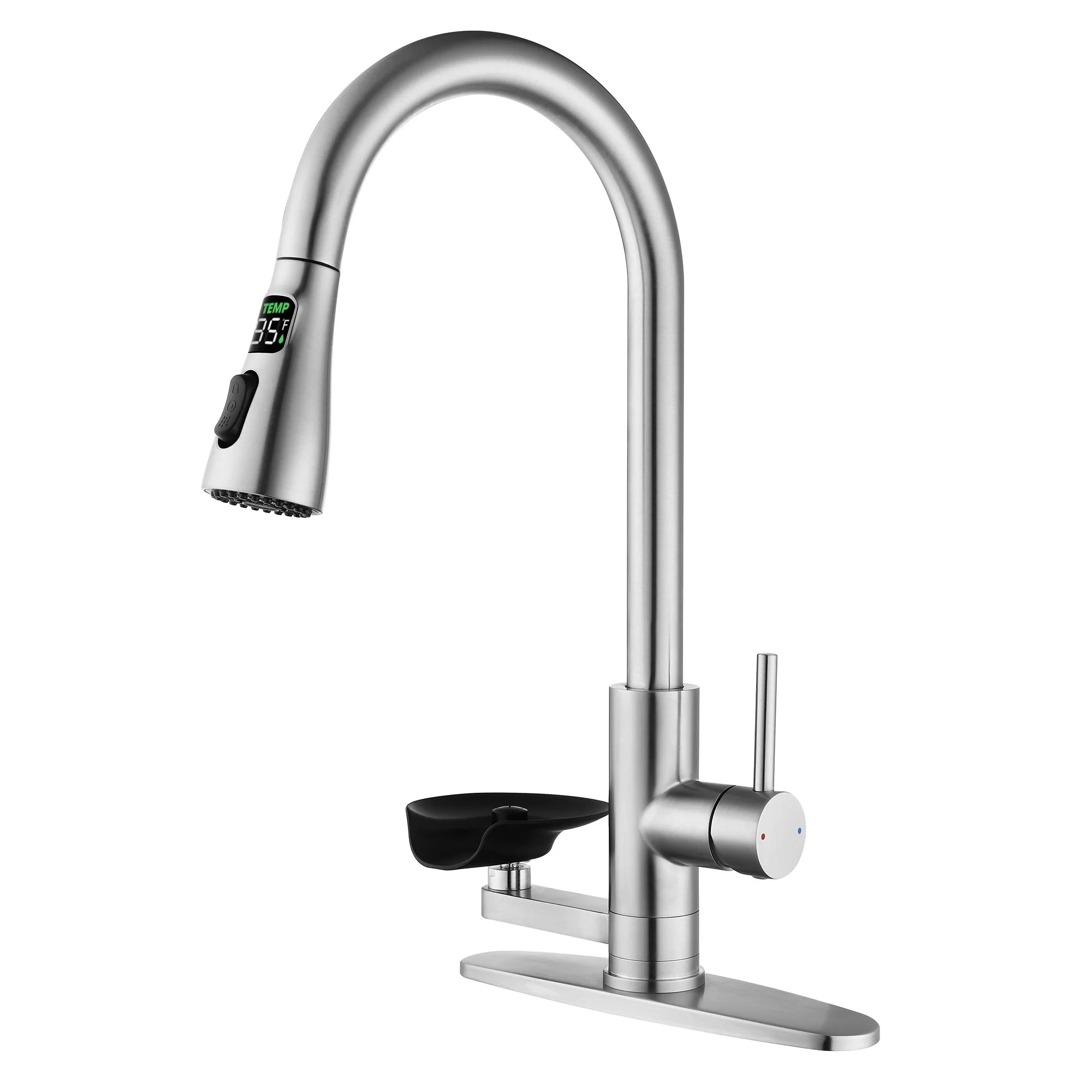 3-in-1 Kitchen Faucet with Press-Type Glass Rinser