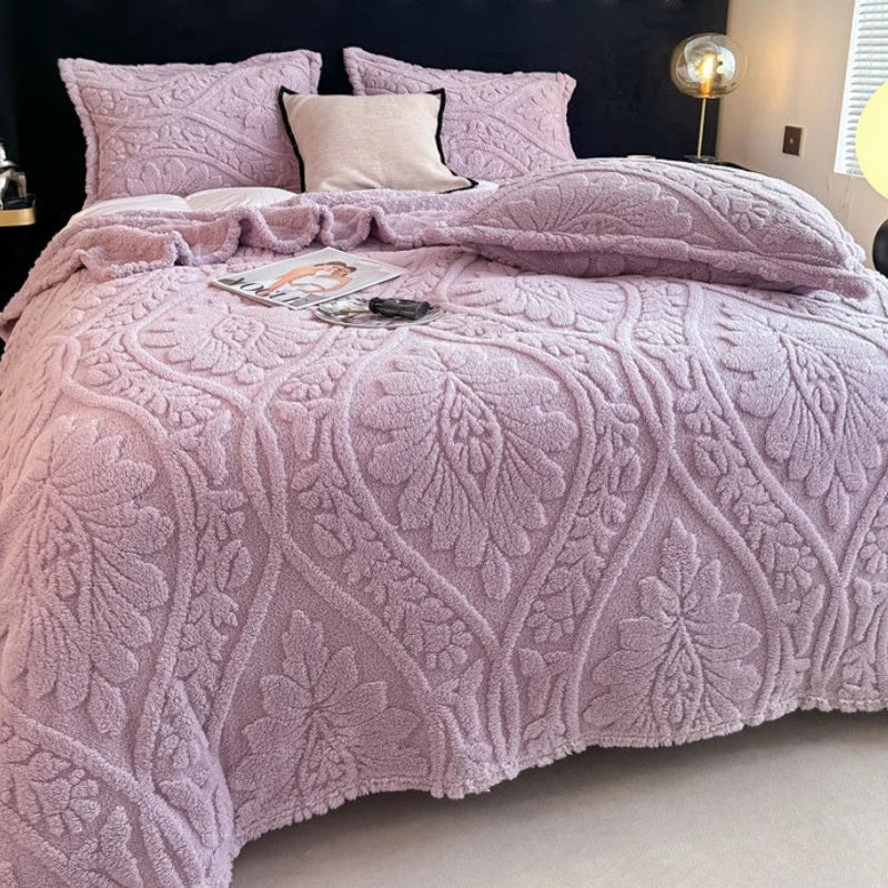 European Style 3D Floral Printed Blanket