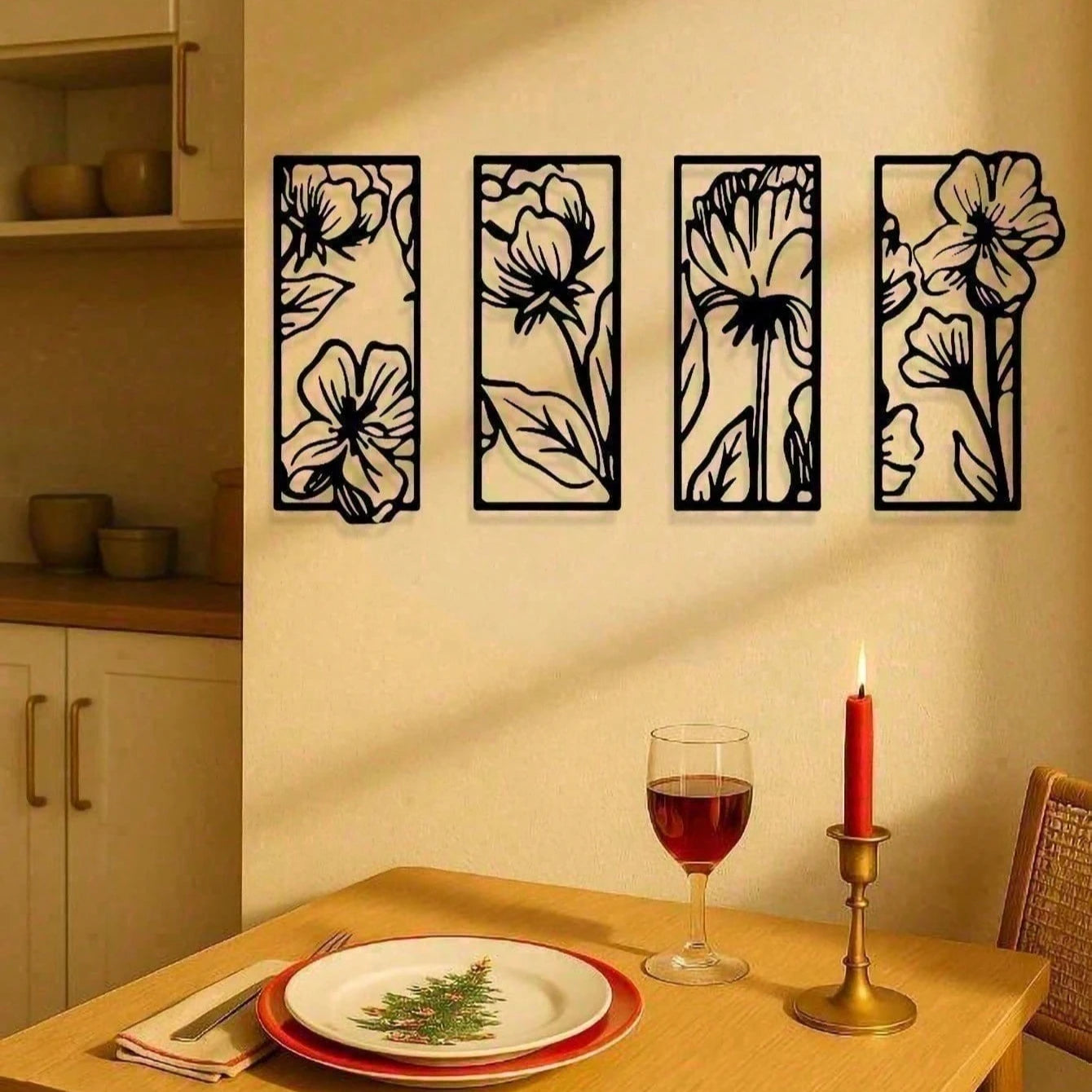 Gothic Floral Metal Wall Art