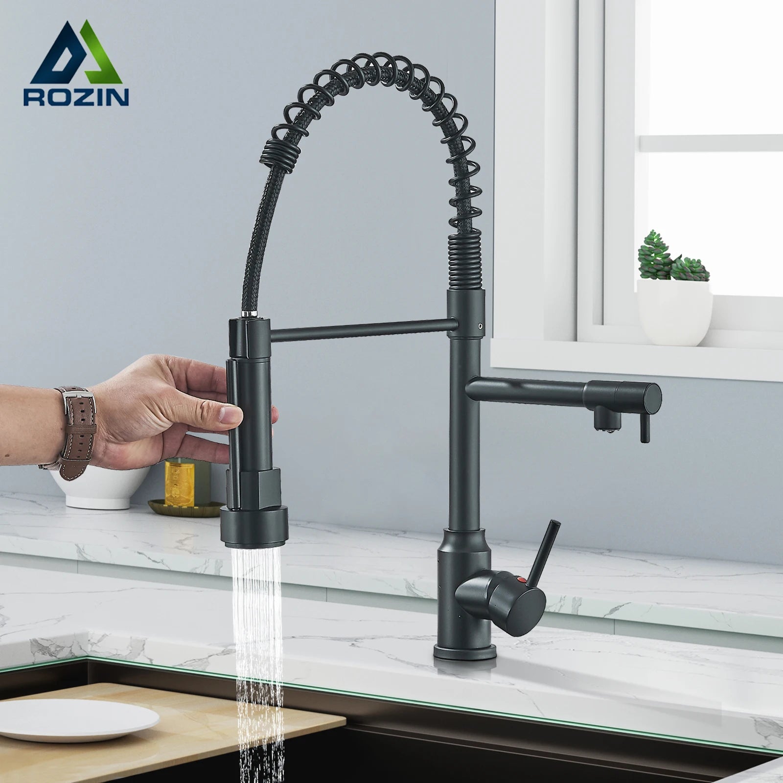 Kitchen Faucet Spring Pull Down Sprayer