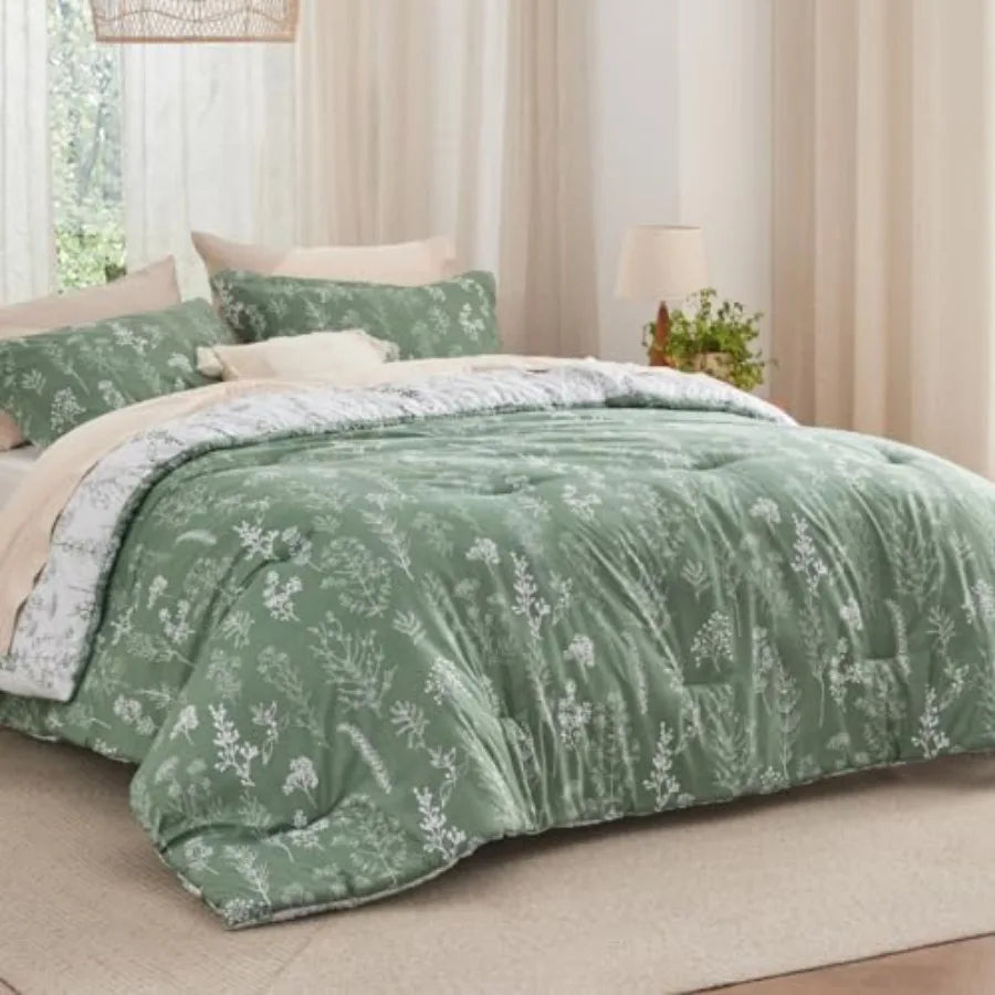 Floral Reversible Comforter Set