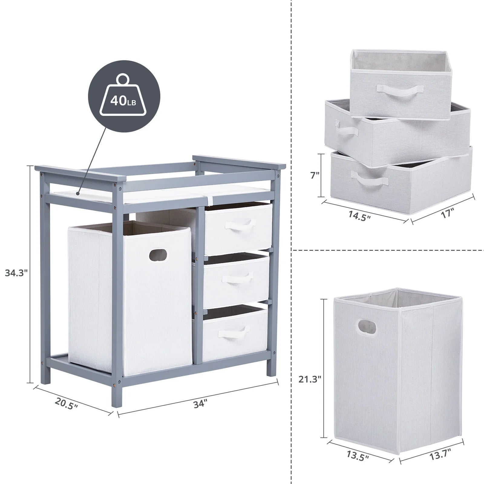 Wooden Baby Changing Table