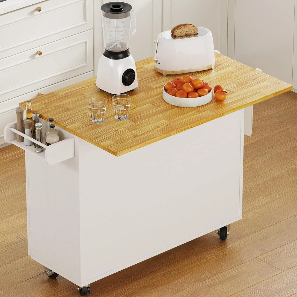 Rolling Kitchen Island with Storage