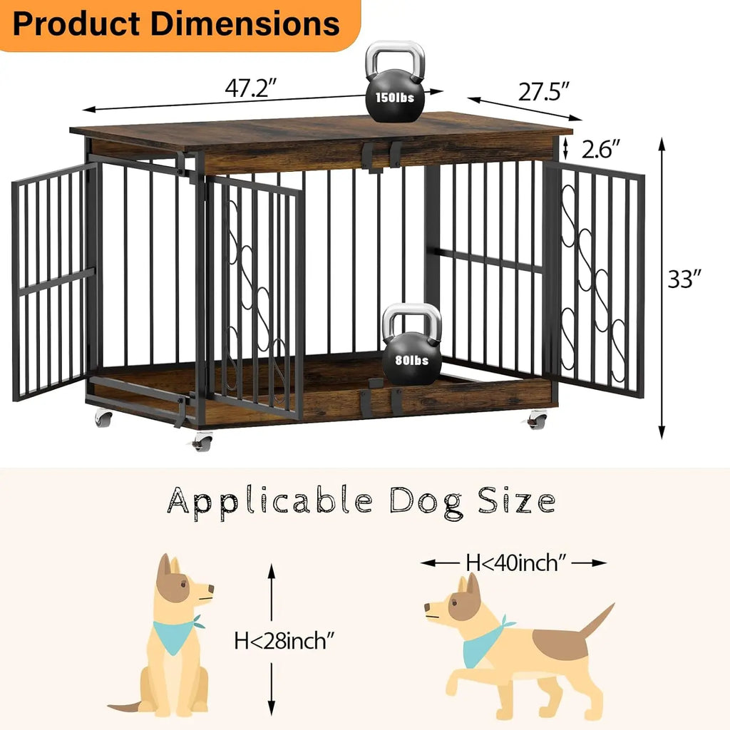 Farmhouse Dog Crate Furniture