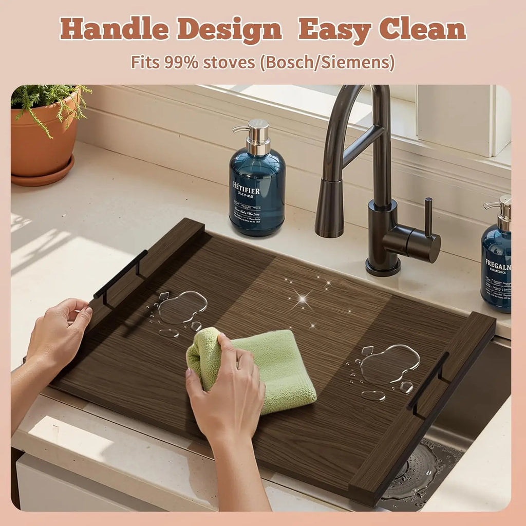Gas Stove Top Cover: Wooden Stovetop Covers