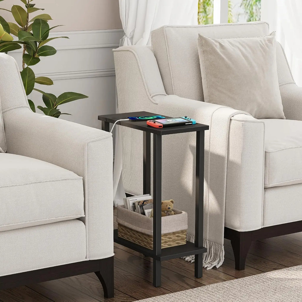Narrow Slim Side Tables (Set of 2)