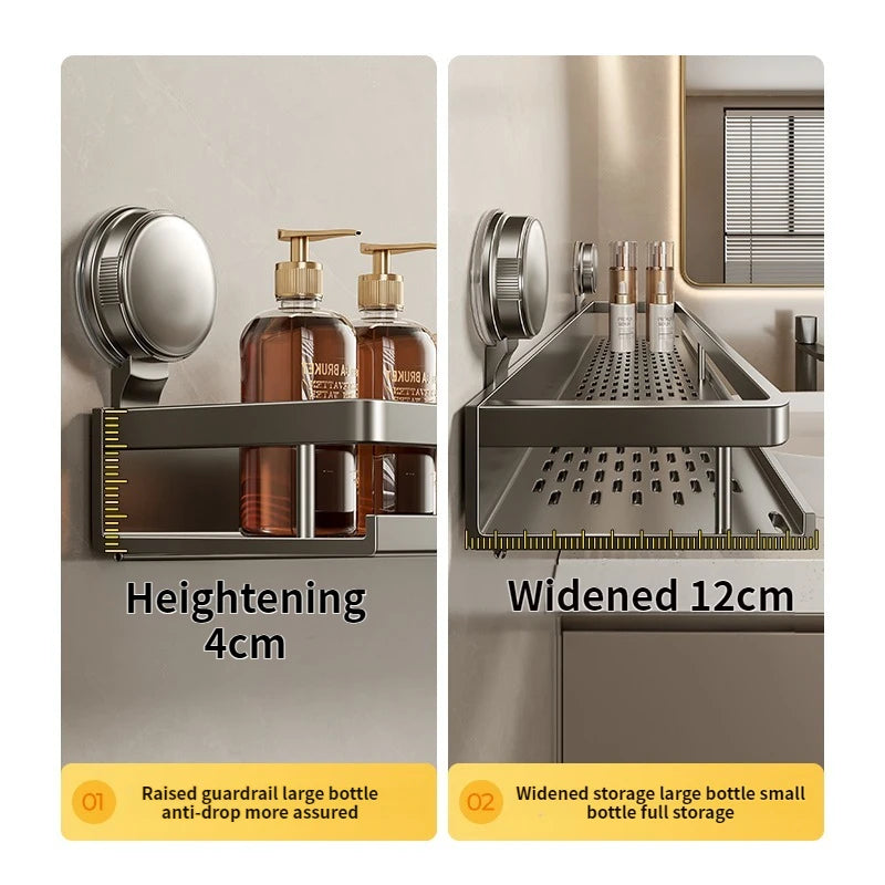Multifunctional Suction Cup Rack for Kitchen or Bathroom Organization