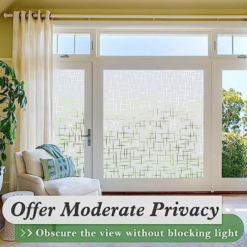 Cross Pattern Privacy Frosted Glass Window Sticker