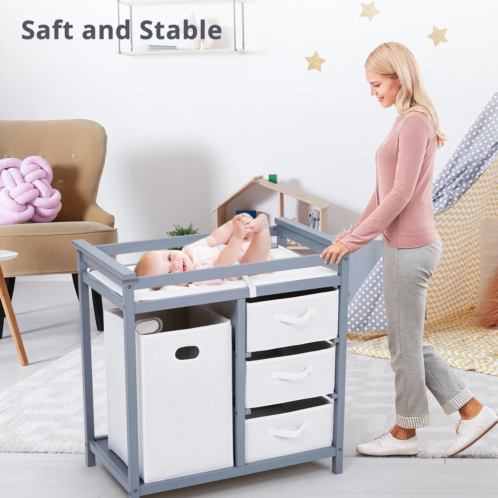 Wooden Baby Changing Table