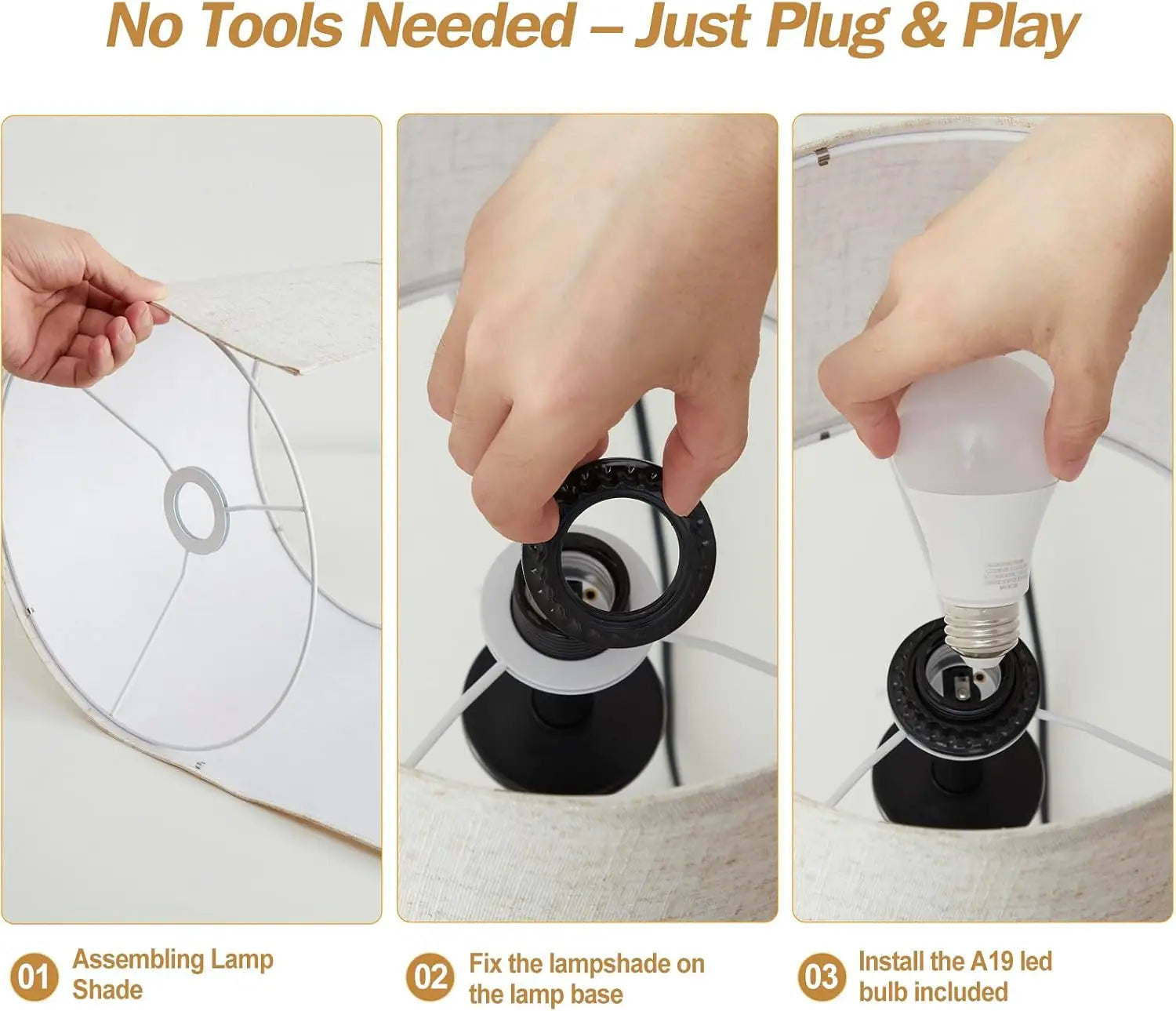 Table Touch Lamps for Living Room or Bedroom