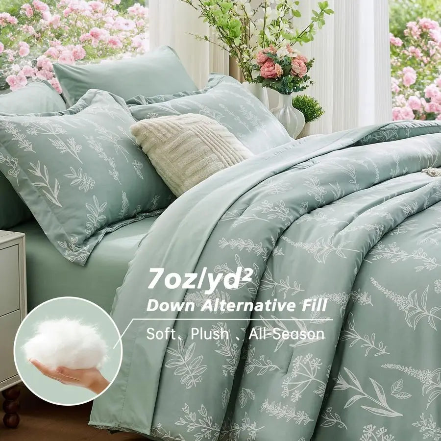 Sage Green Queen Comforter Set