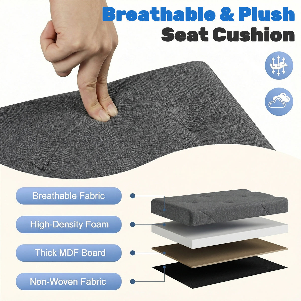Foldable Ottoman Foot Rest Stool