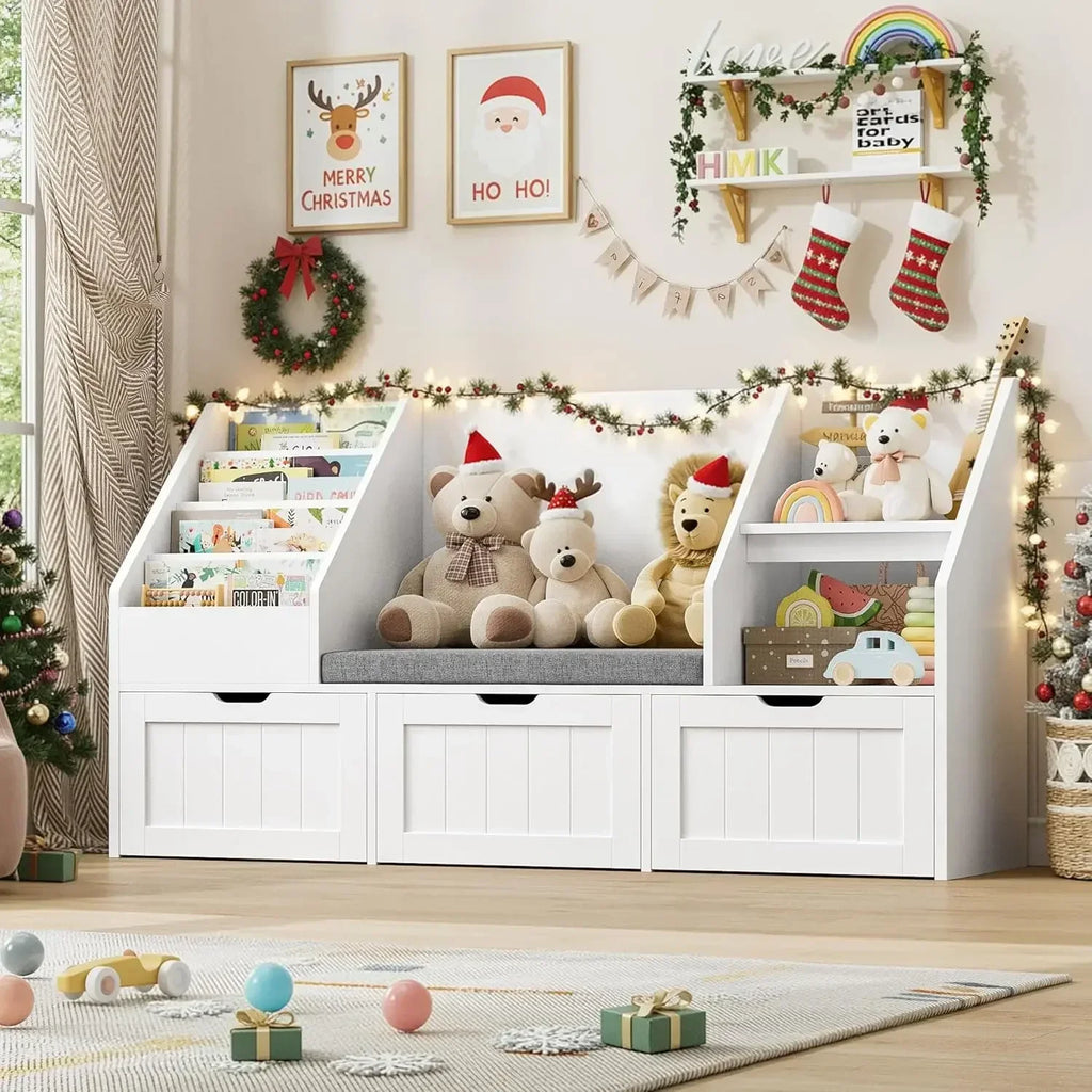 Kids Bookshelf with Reading Nook