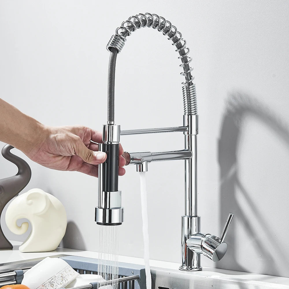 Chrome Pull Down Kitchen Faucet