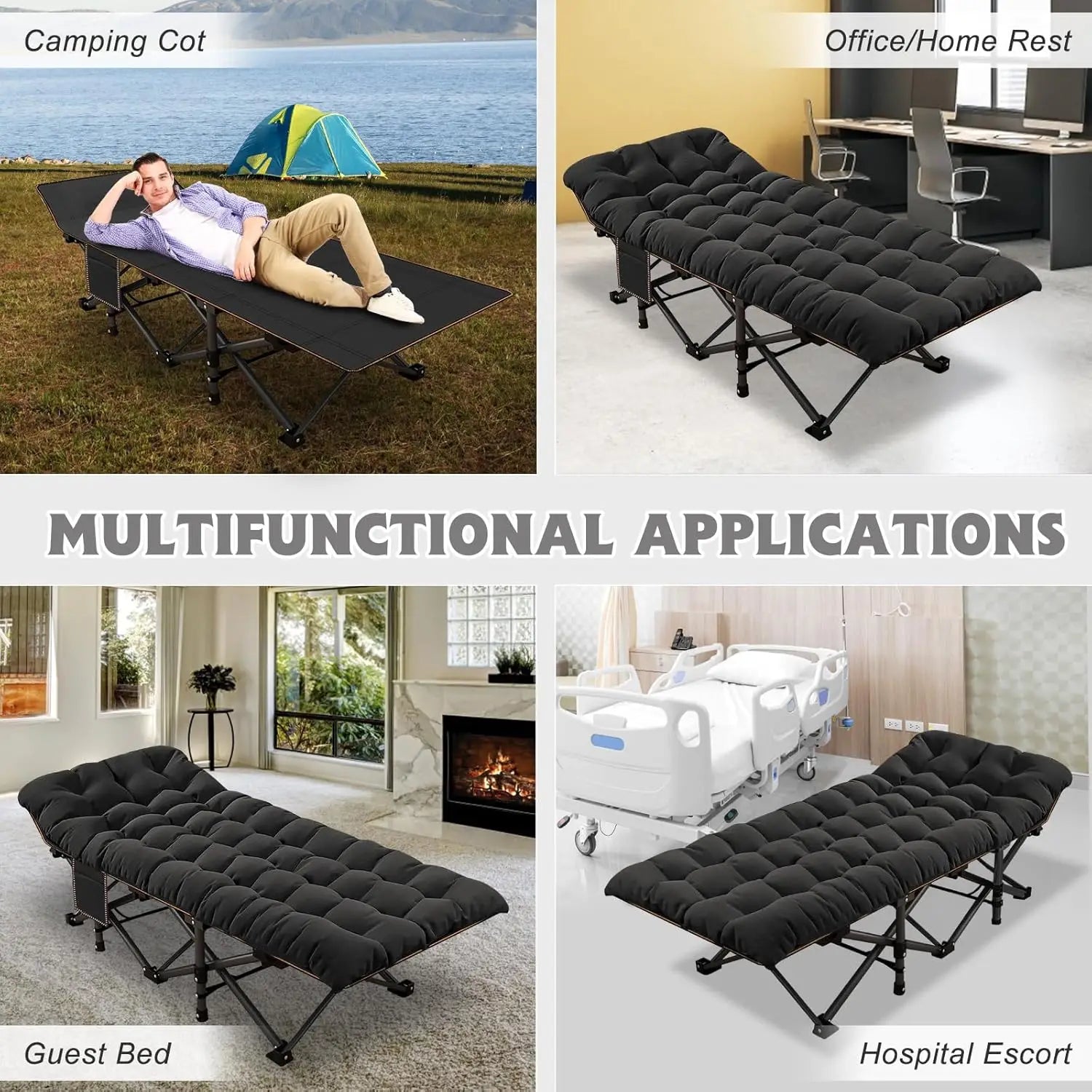 Oversized Folding Bed with Mattress Pad