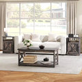 3-Piece Farmhouse Living Room Table Set with Coffee Table & 2 End Tables