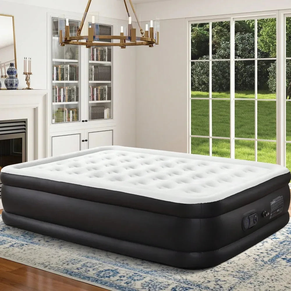 Inflatable Air Mattress With Built In High Capacity Pump