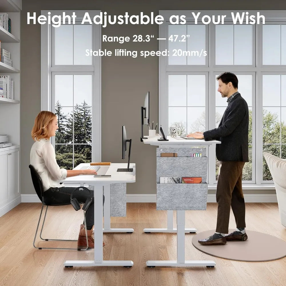 Electric Standing Desk with Drawers