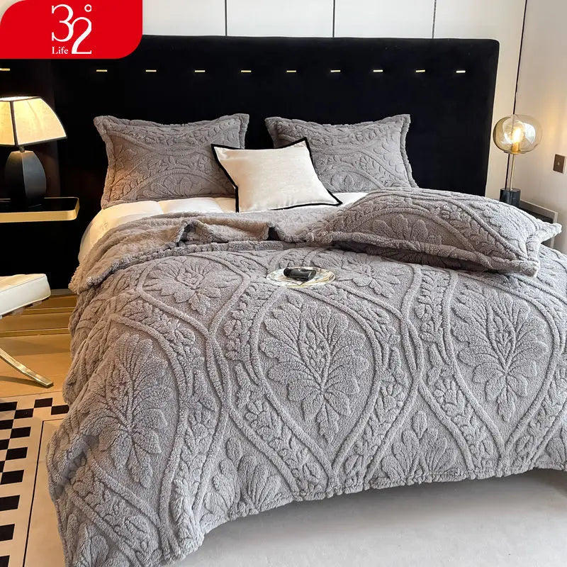European Style 3D Floral Printed Blanket