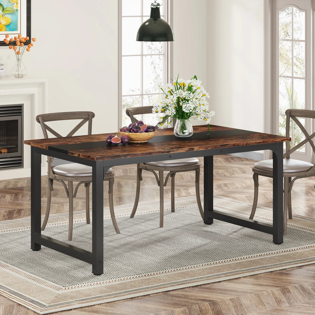 Industrial Rectangular Dining Table