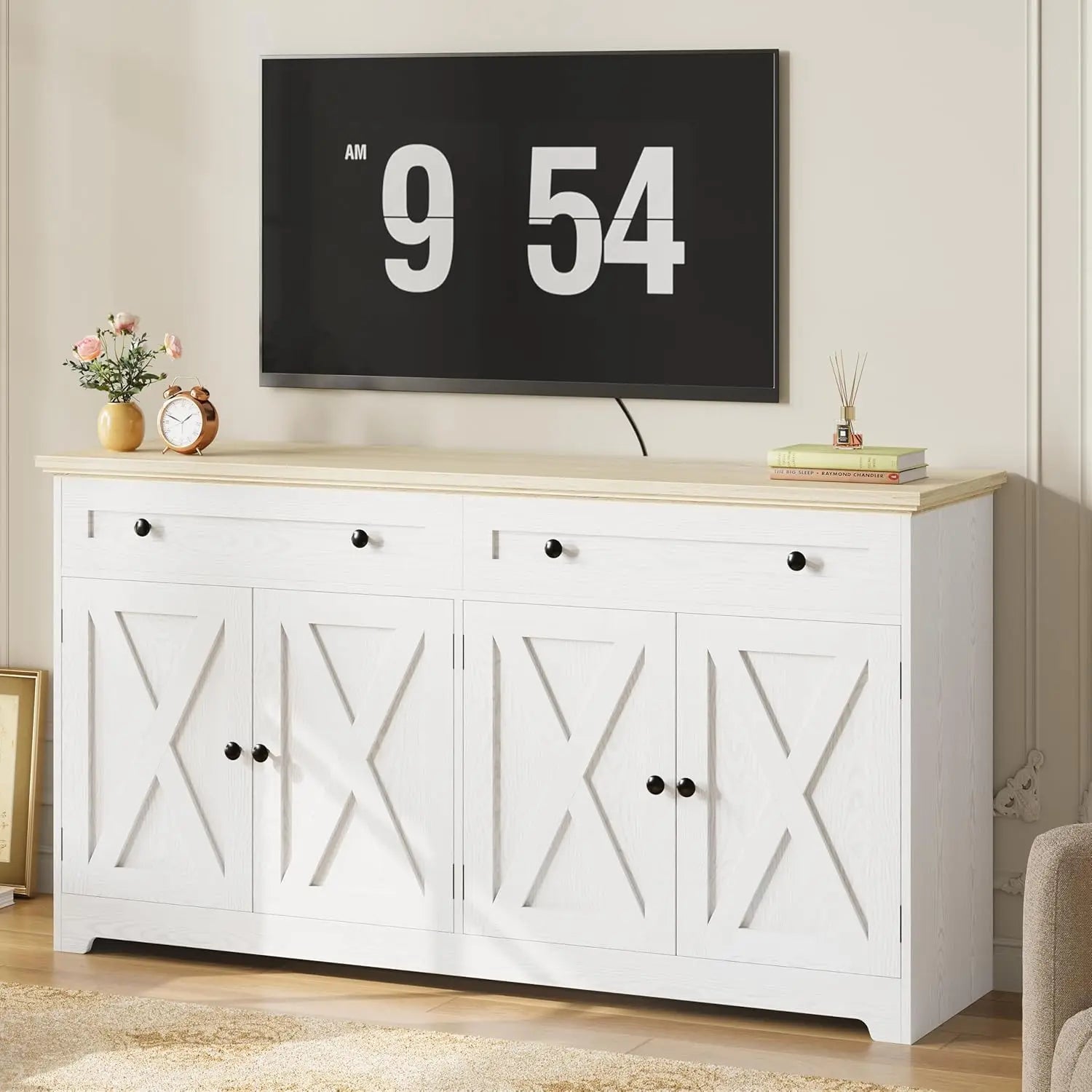 Farmhouse Buffet Cabinet with Storage