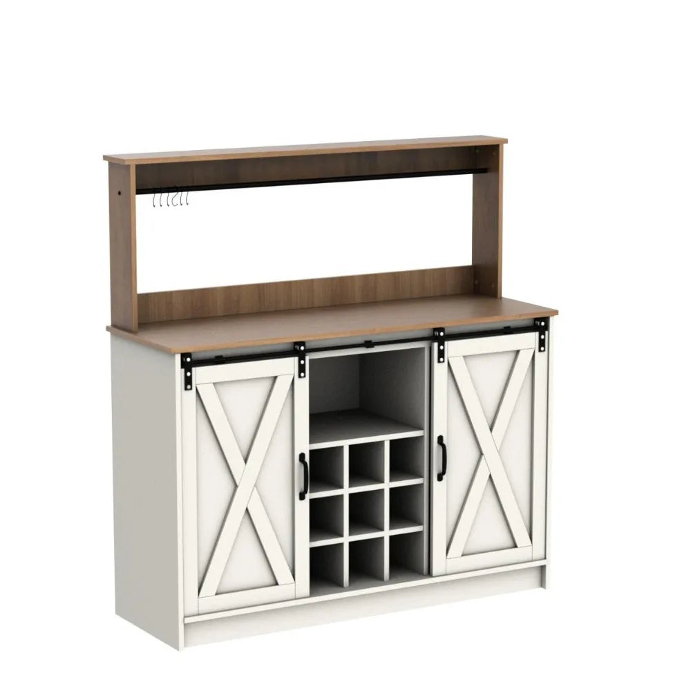 Farmhouse Coffee Bar Cabinet with Storage