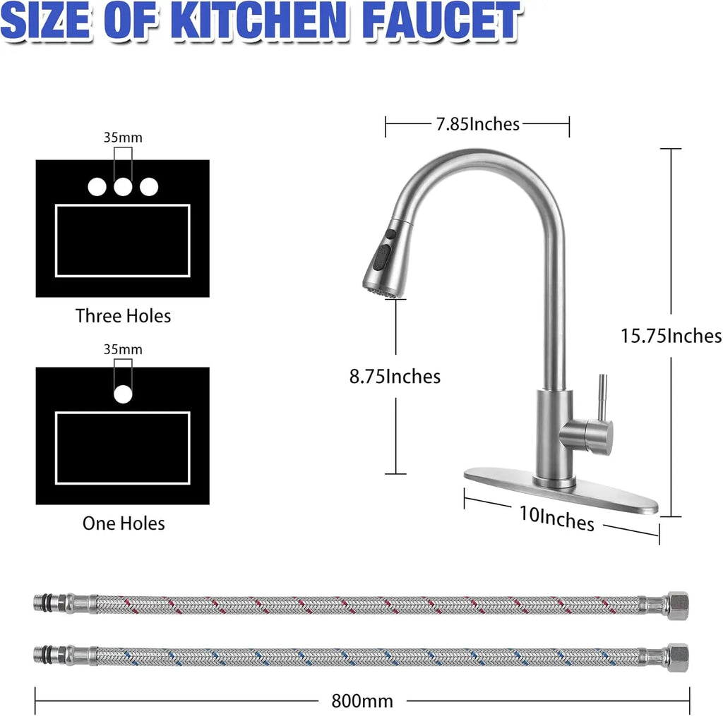 Stainless Steel Pull-Down Kitchen Faucet