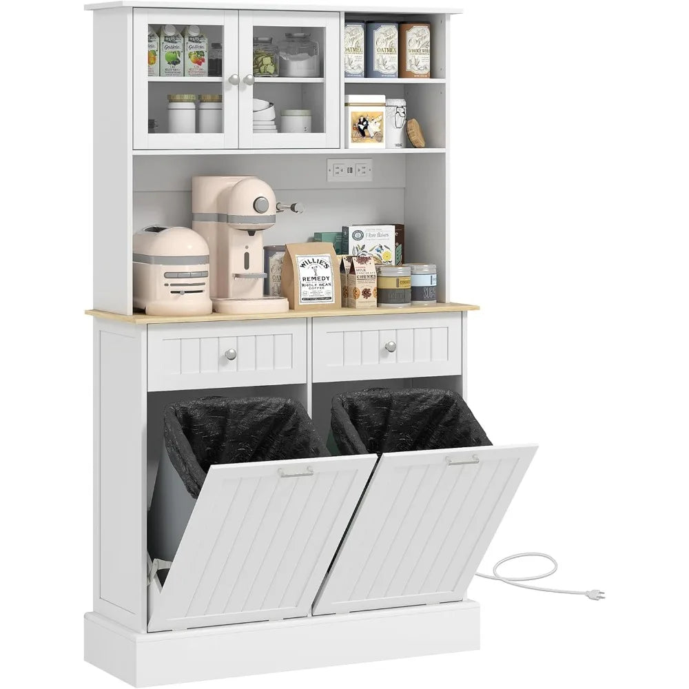 68" Kitchen Pantry Storage Cabinet