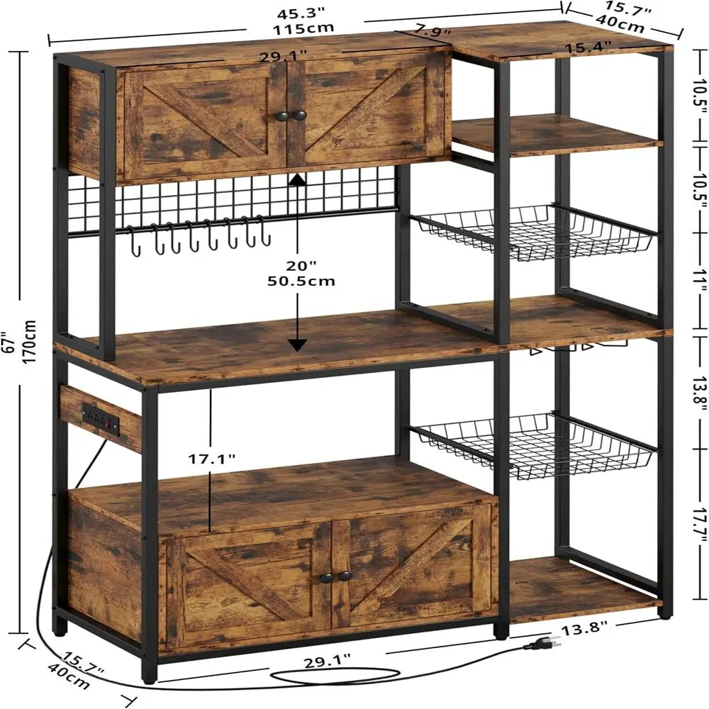 Bakers Rack with Storage