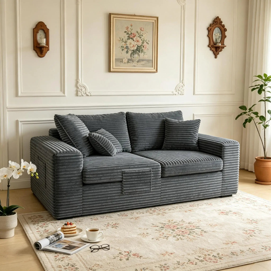 Cozy Convertible Boneless Chaise Lounge Chair