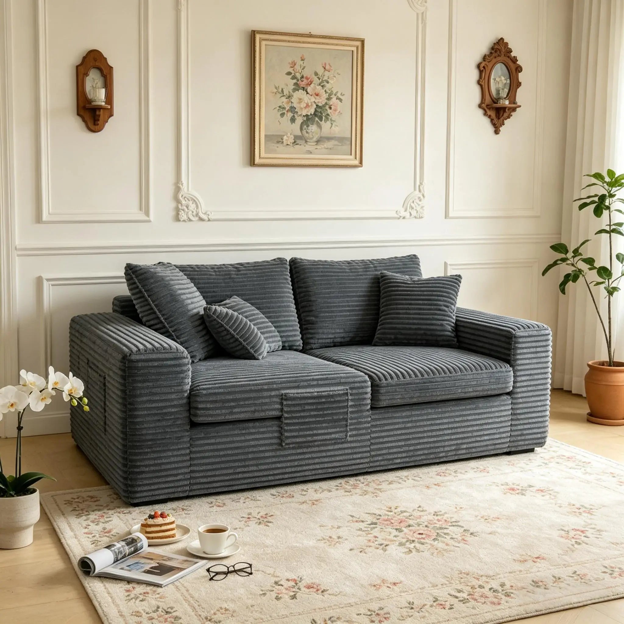 Cozy Convertible Boneless Chaise Lounge Chair