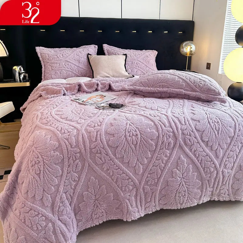 European Style 3D Floral Printed Blanket
