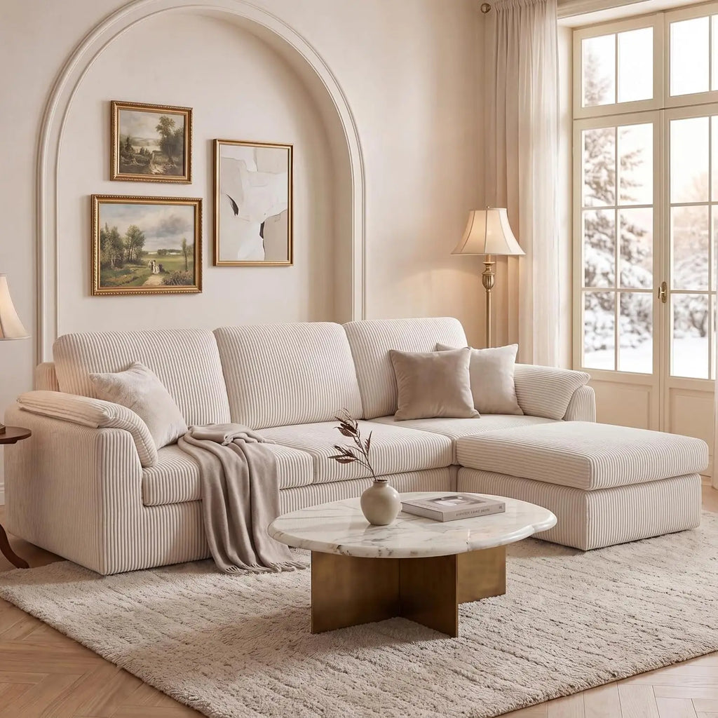 Modern Boneless Sectional Couche