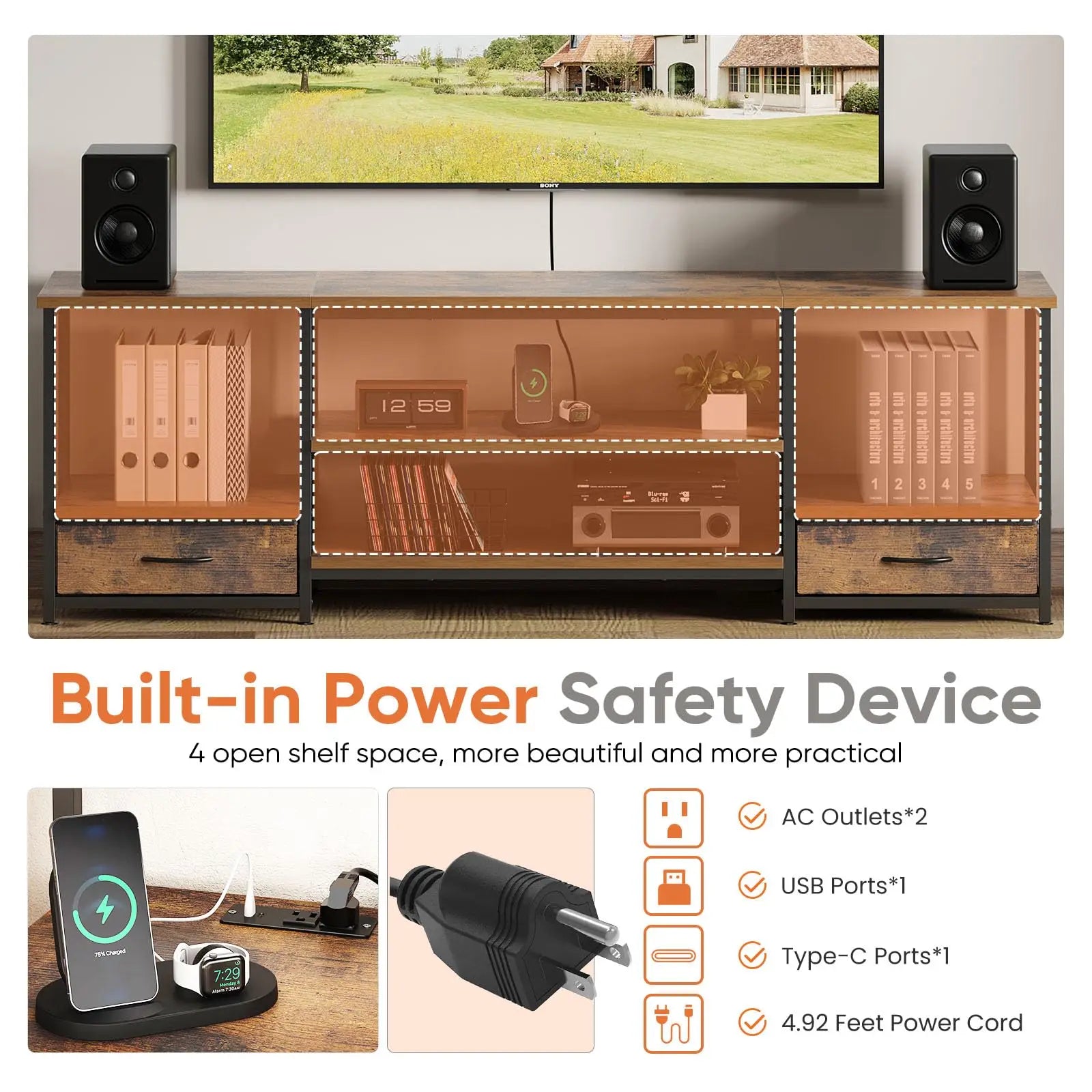 Wooden Entertainment Center