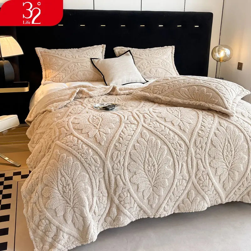 European Style 3D Floral Printed Blanket