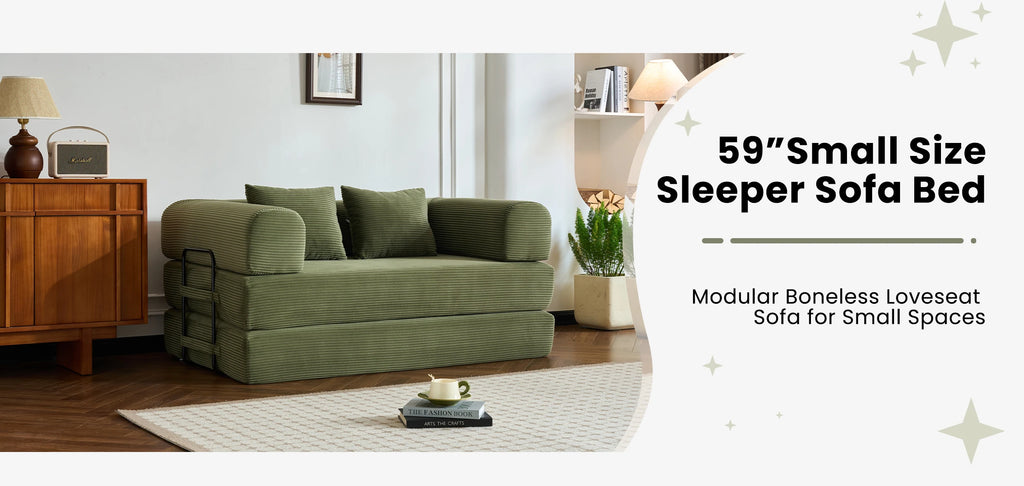 Boneless  Foldable Couch Sleeper Sofa