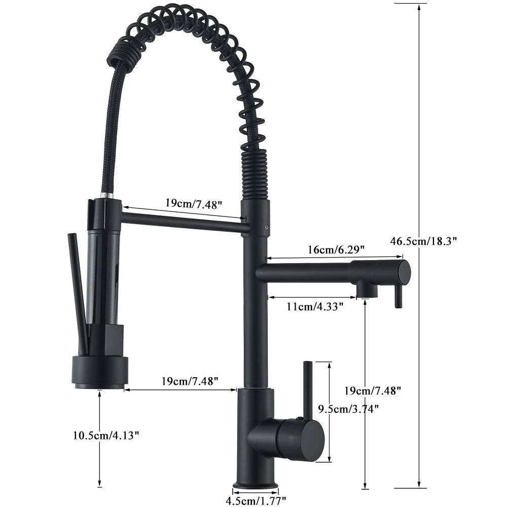 Spring Pull Down Kitchen Faucet