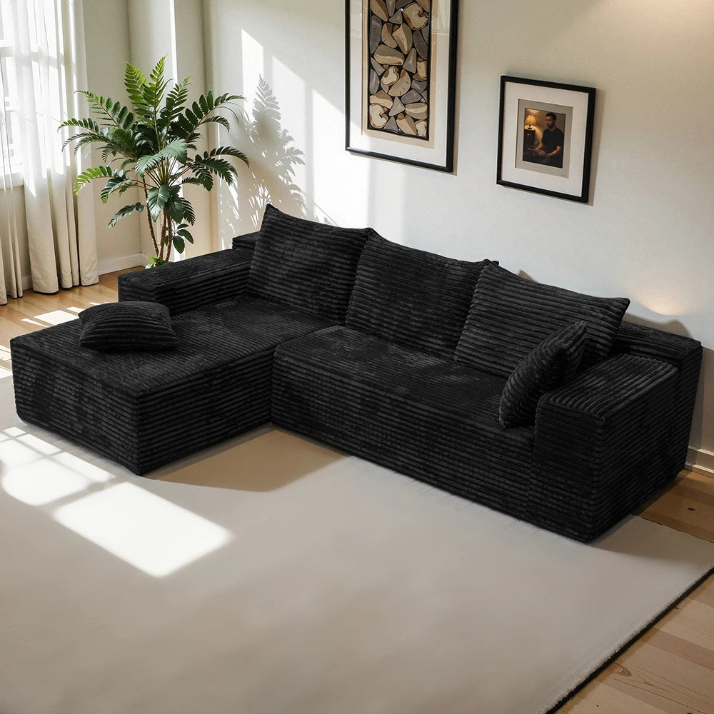 96" Boneless Modular L-Shaped Sectional Sofa