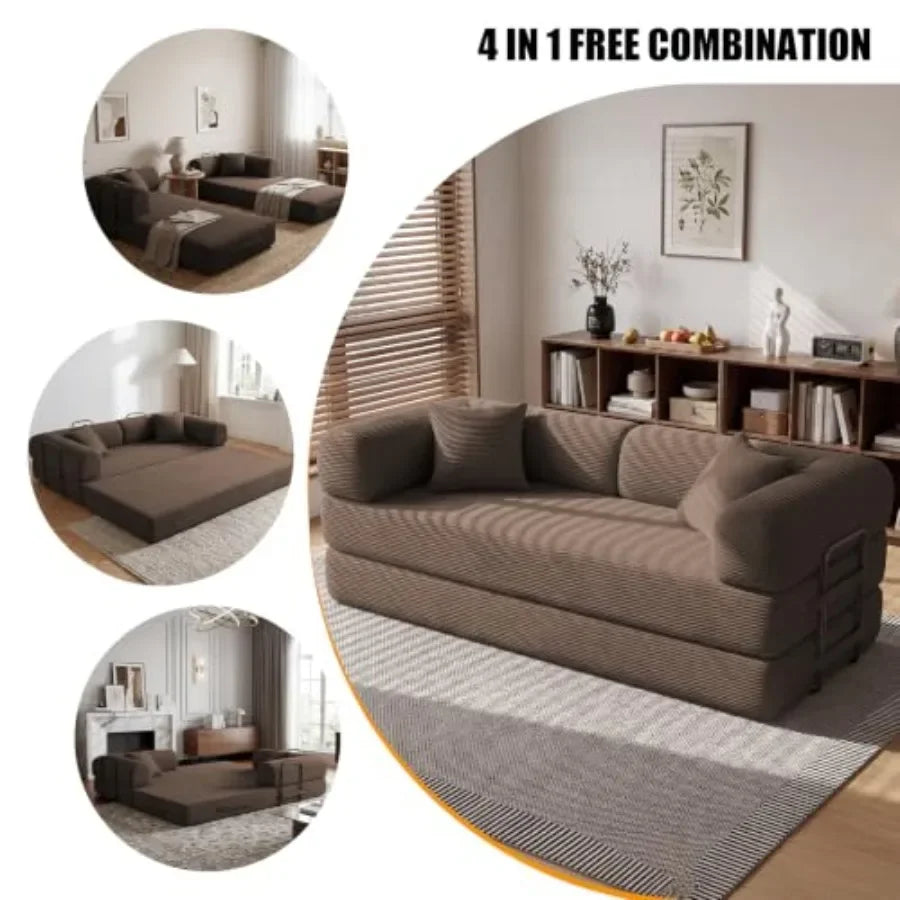 Convertible 4-in-1 Boneless Couch