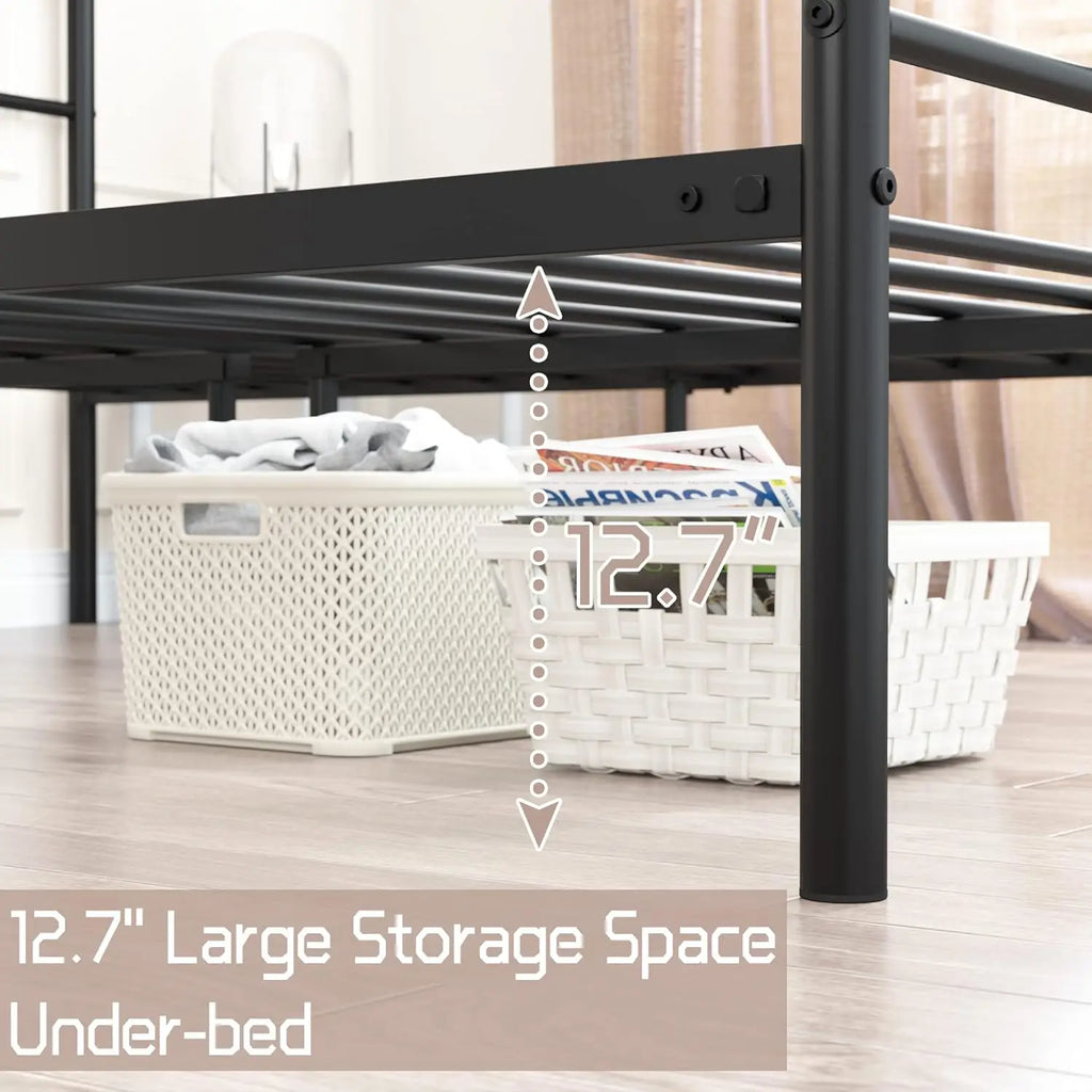 Full Sized Metal Bed Frame with Headboard