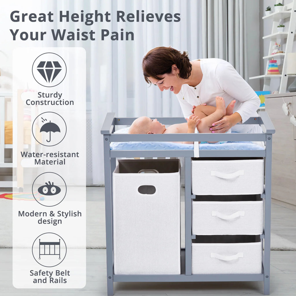 Wooden Baby Changing Table