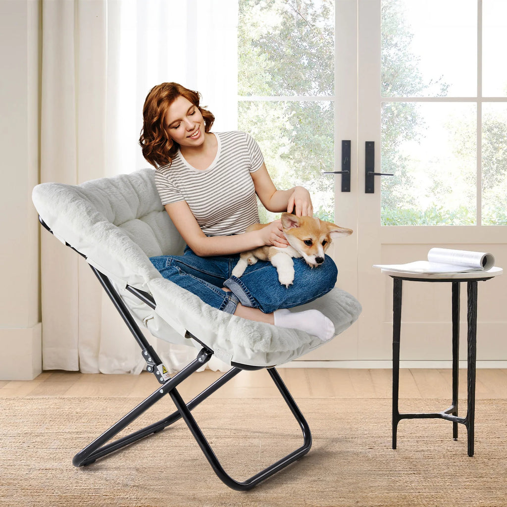 Folding Cozy Saucer Chair