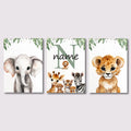 Personalized Name Safari Animal Nursery Decoration