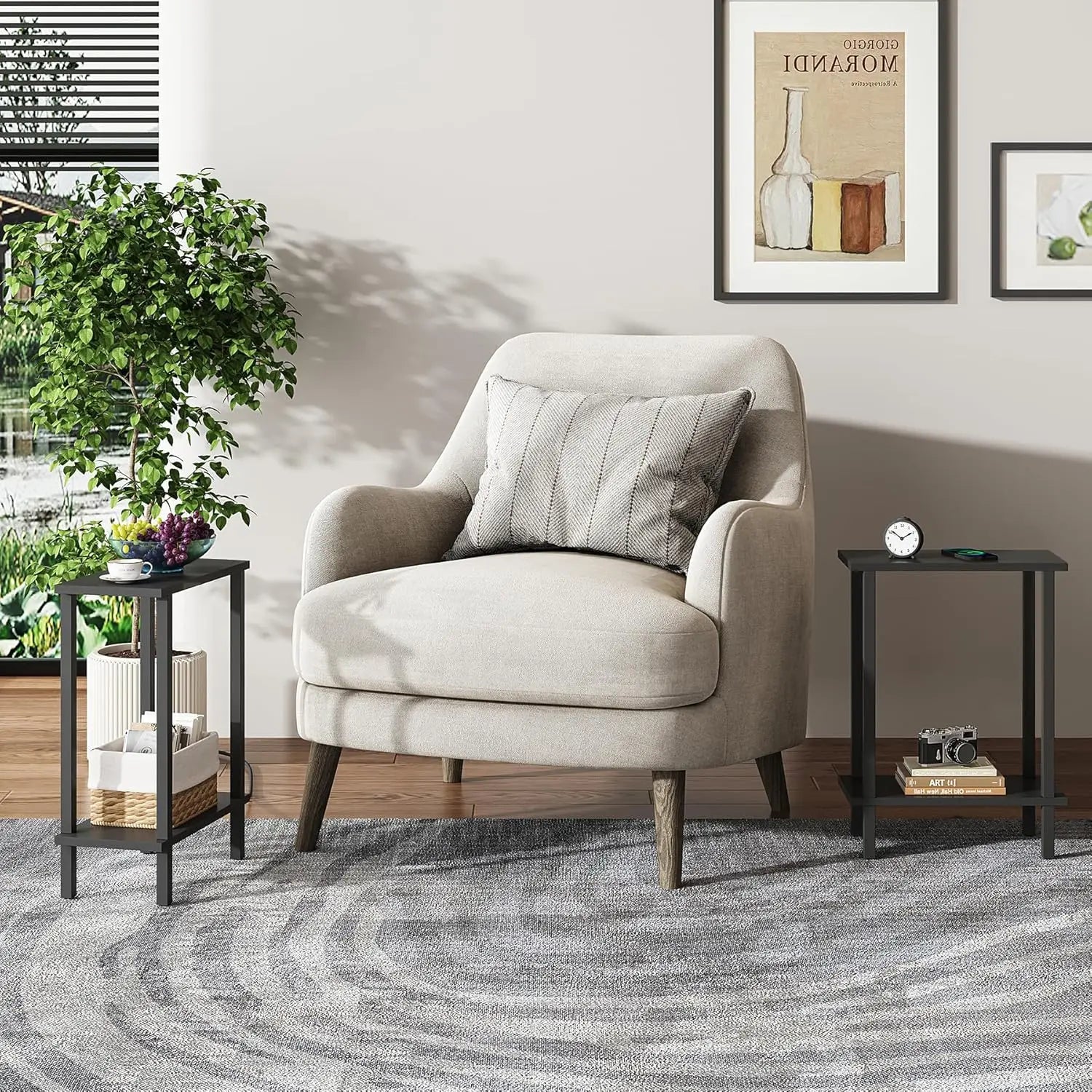 Narrow Slim Side Tables (Set of 2)