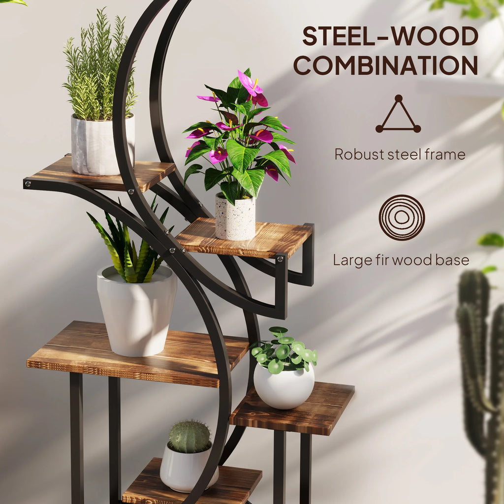 8 Tier Plant Stand, 62" S-Shaped Plant Shelf