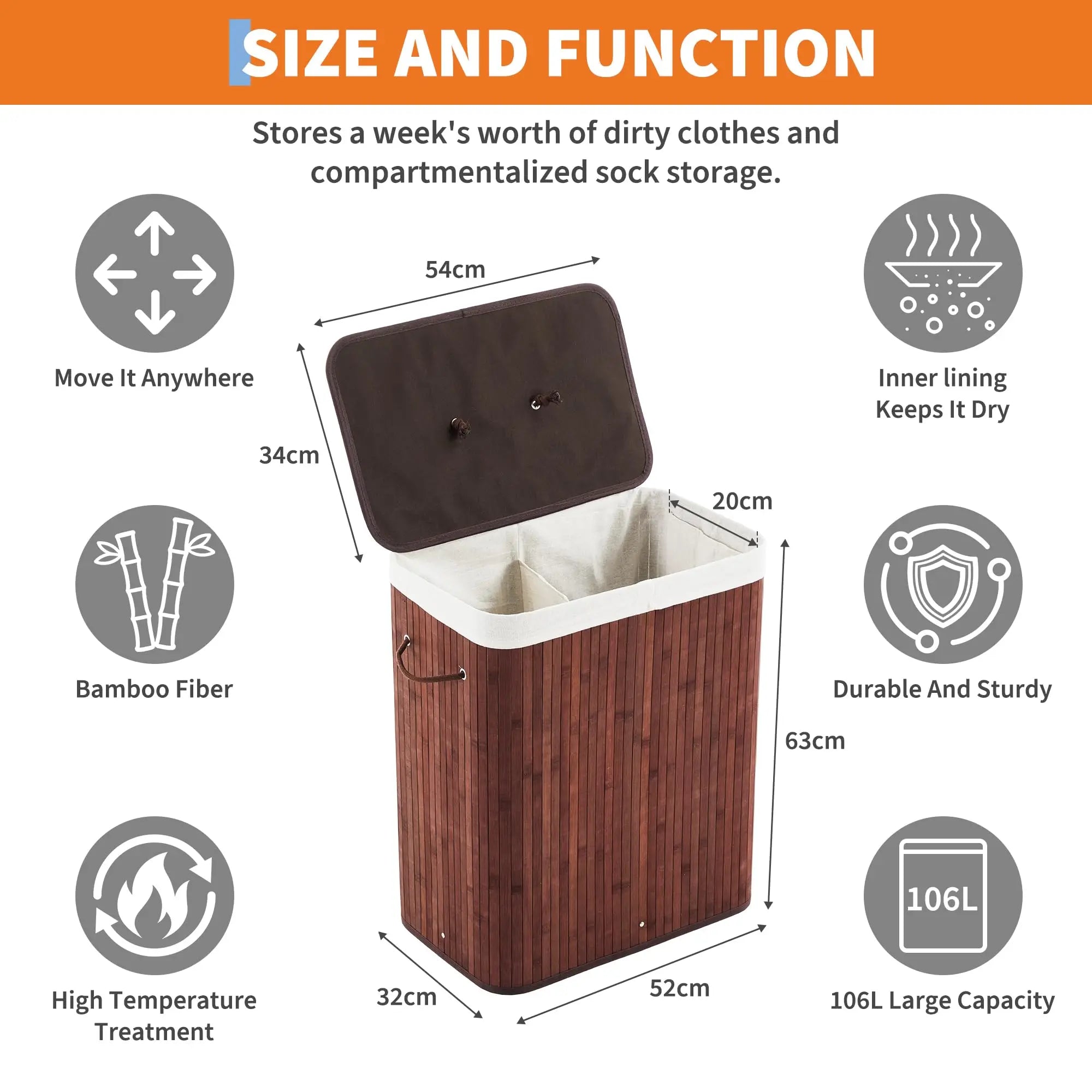 Bamboo Laundry Hamper