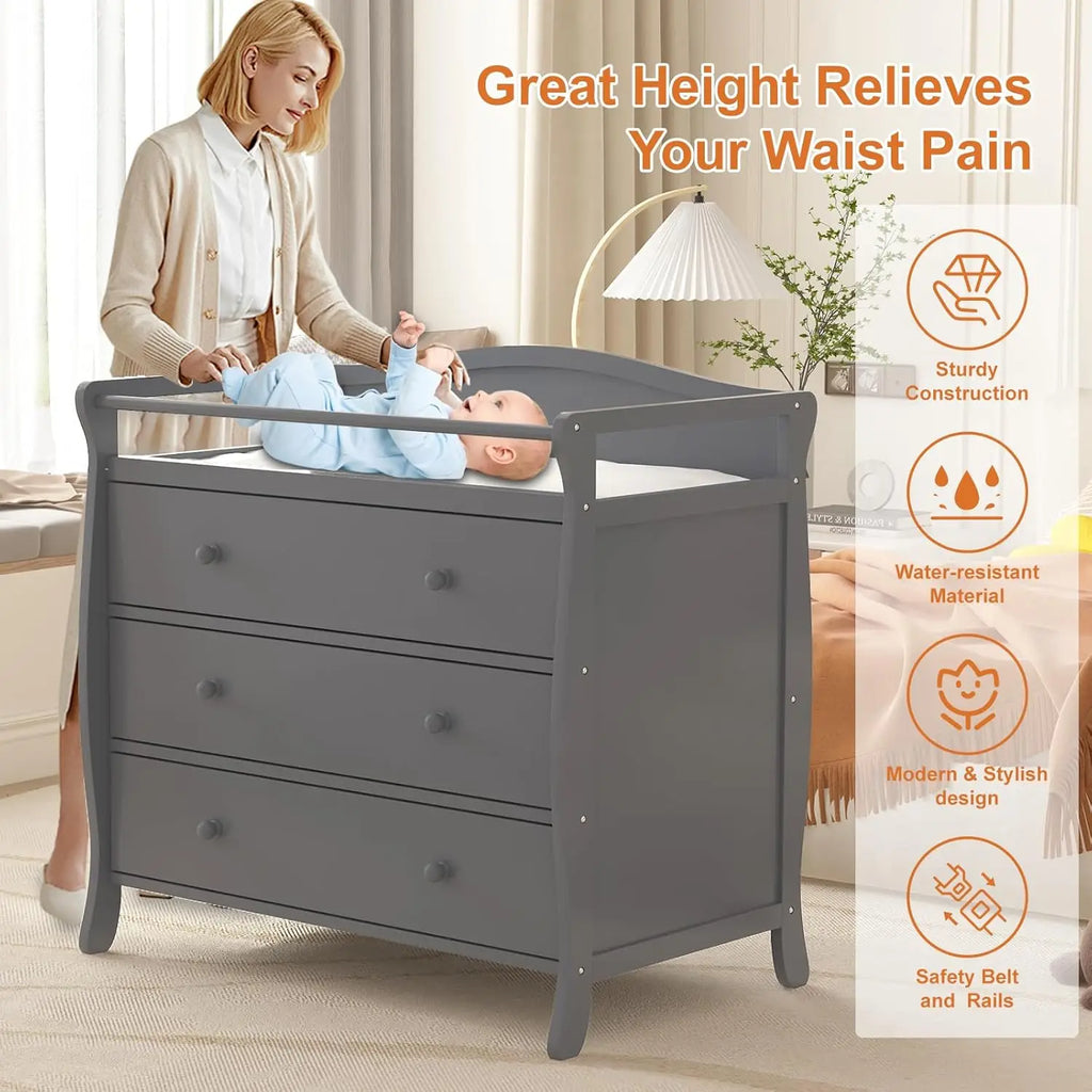 Wooden Baby Changing Station