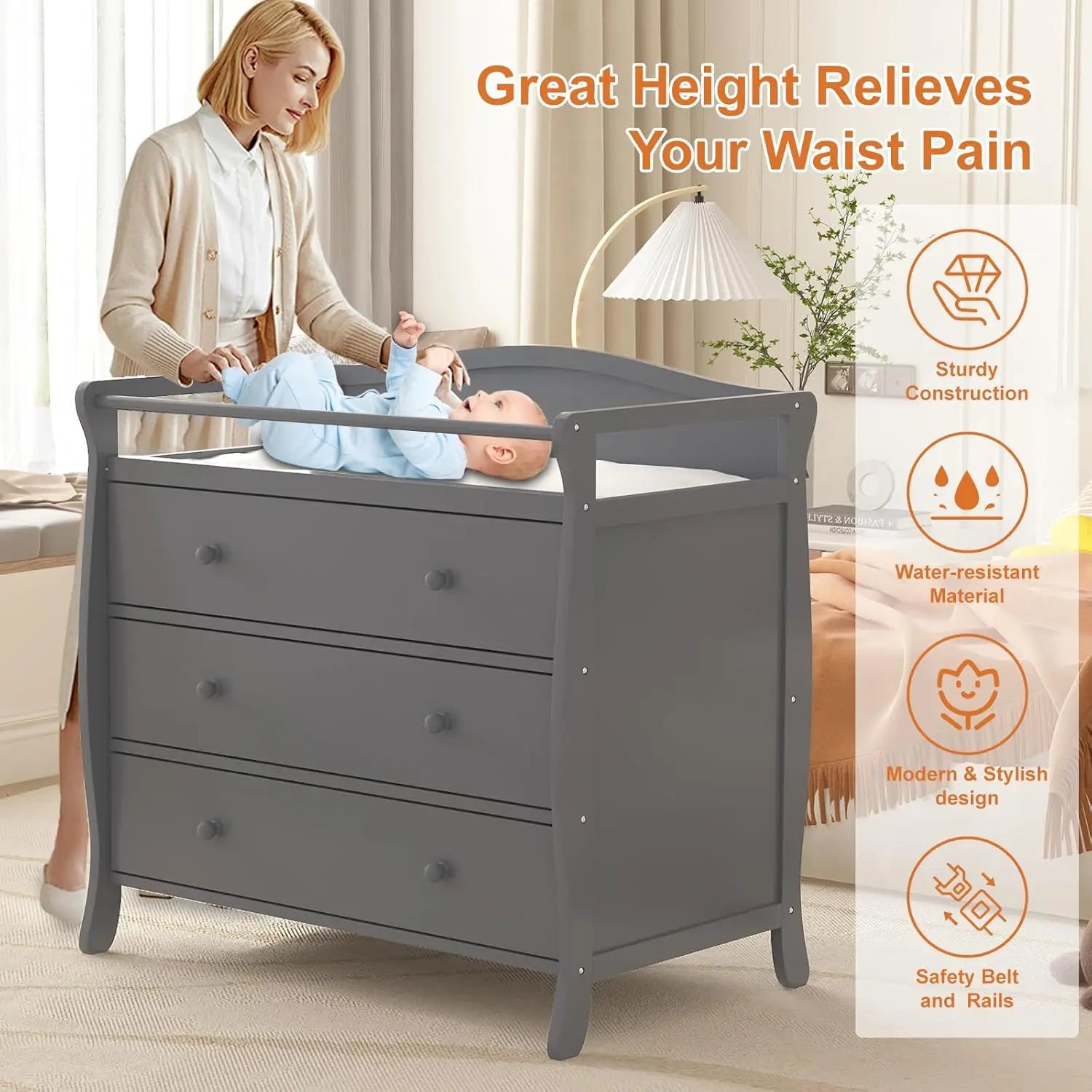 Wooden Baby Changing Station