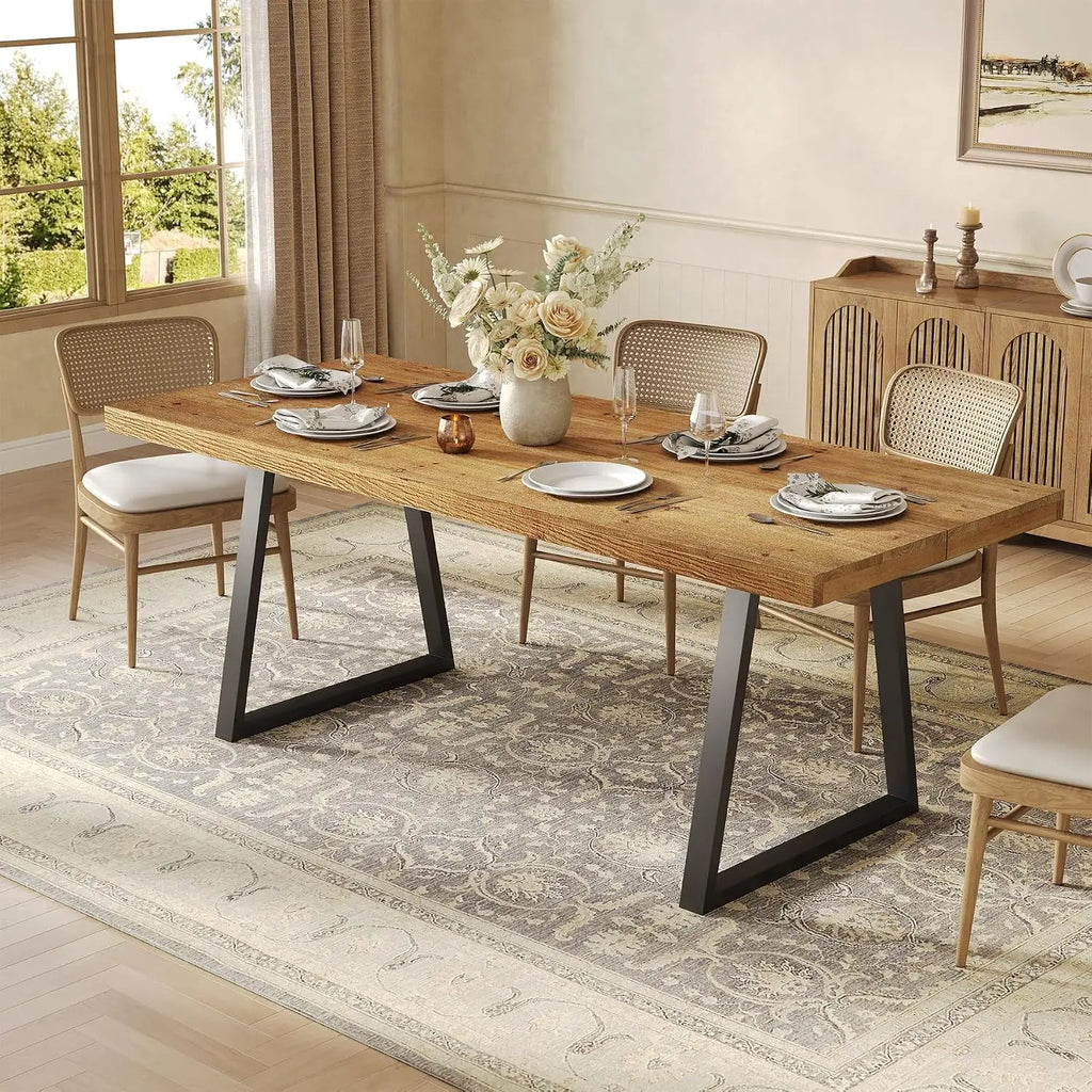Rectangular Industrial Dining Table